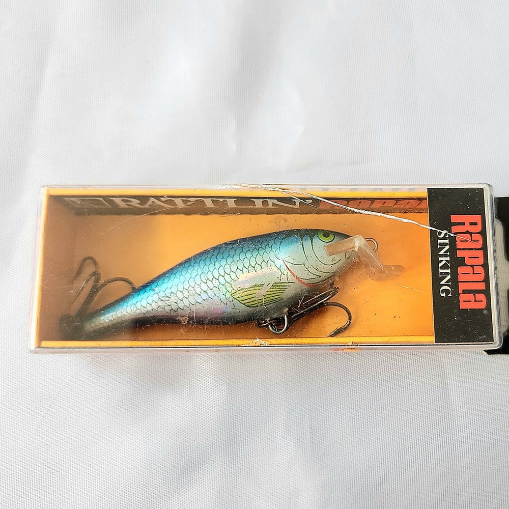 Rattlin Rapala RNR07‎ FT Firetiger Sinking Crankbait Fishing Lure in Box Vintage